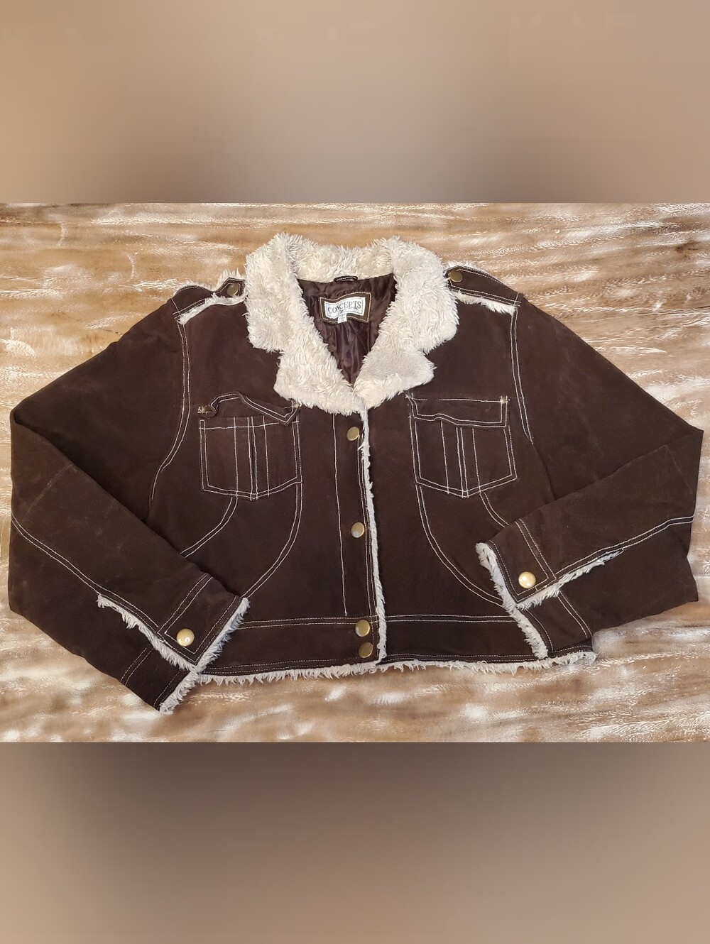 Concepts by Caren Suede Crop Jacket